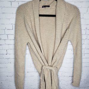 NWT Women's Open Weave Knit Chunky Sweater Cream OS Layering Piece Top Shirt